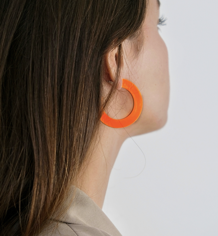 Créoles CÉLINE Orange Fluo