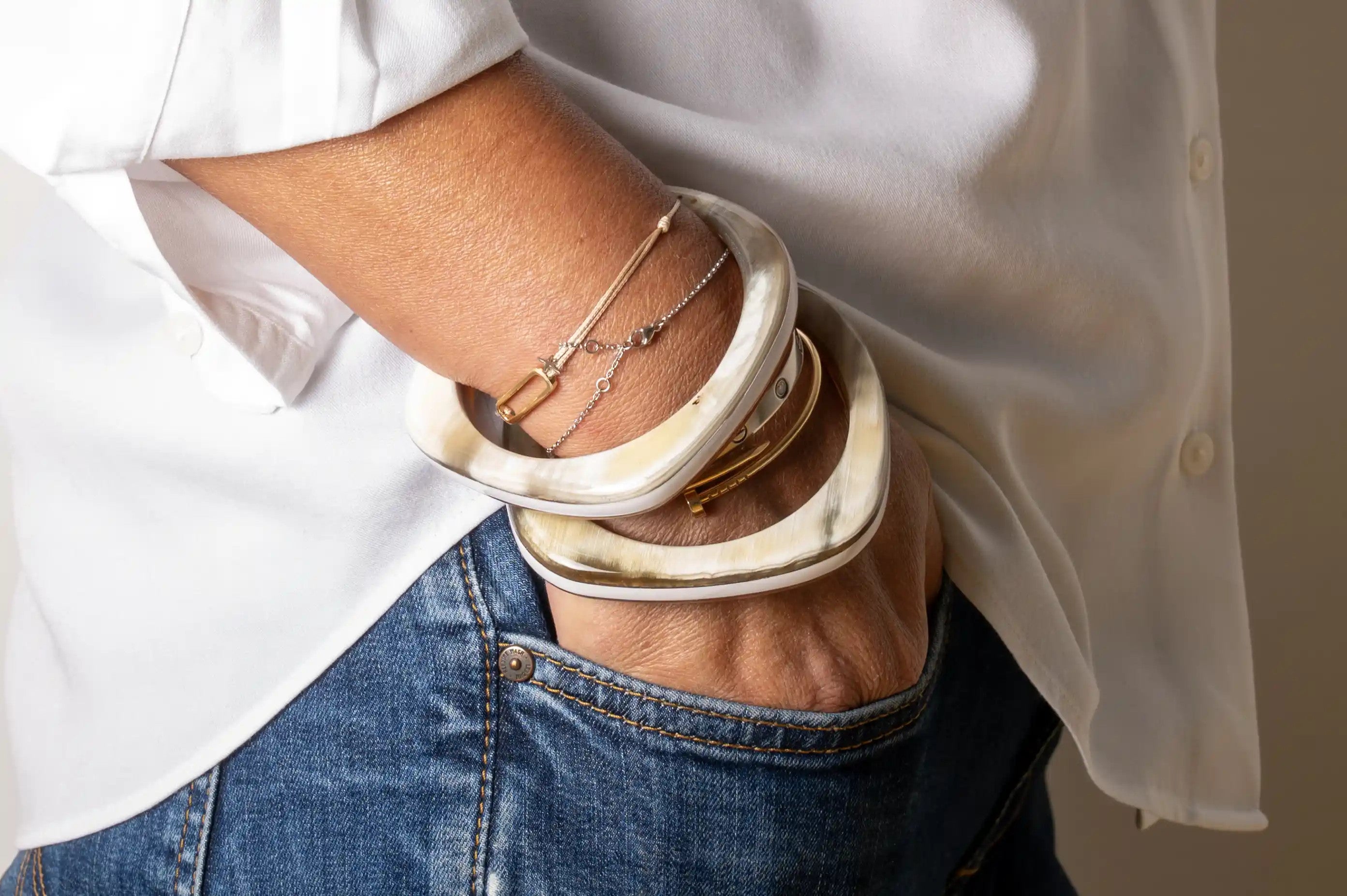 ATELIER1811 Bracelets Basile Blanc