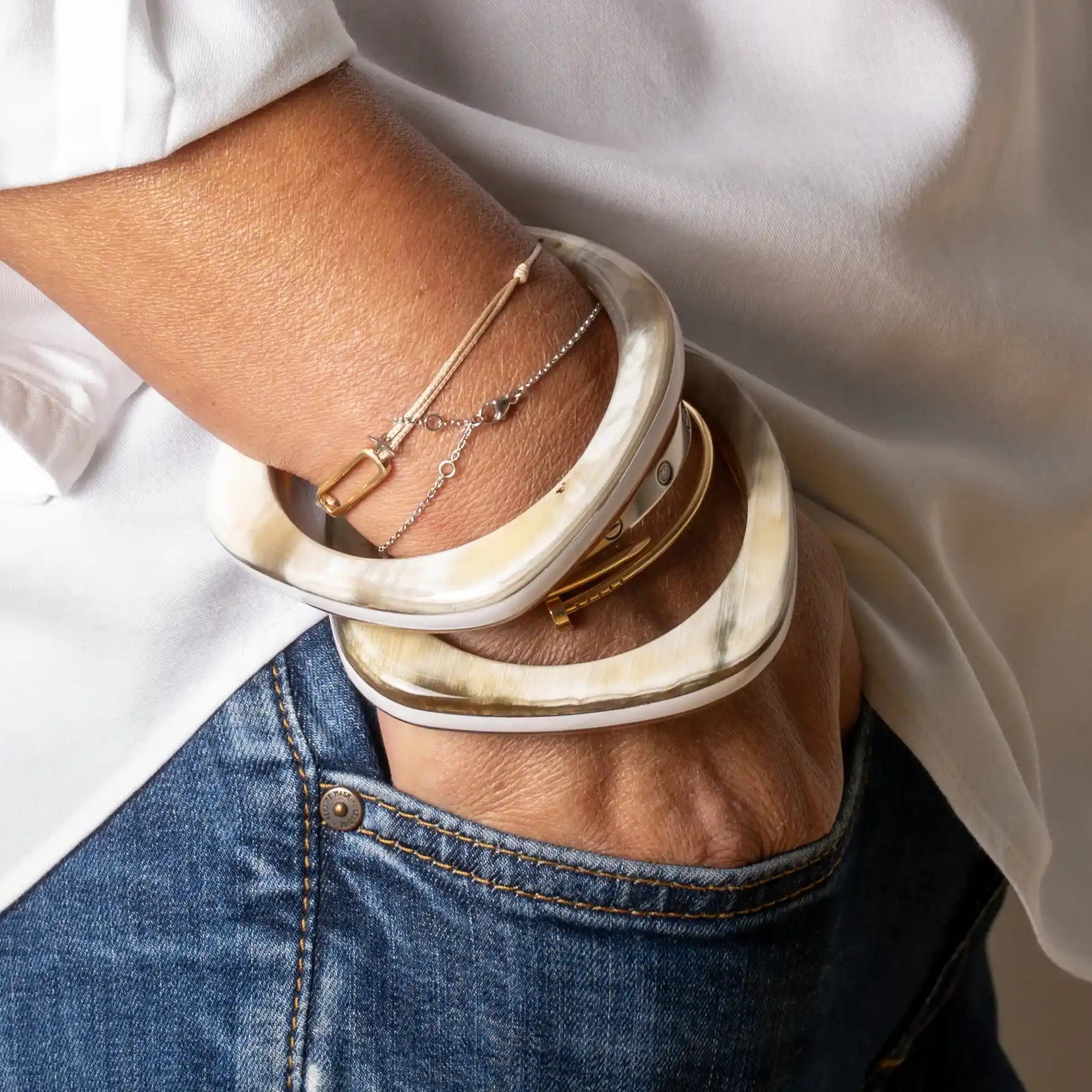 ATELIER1811 Bracelets Basile Blanc