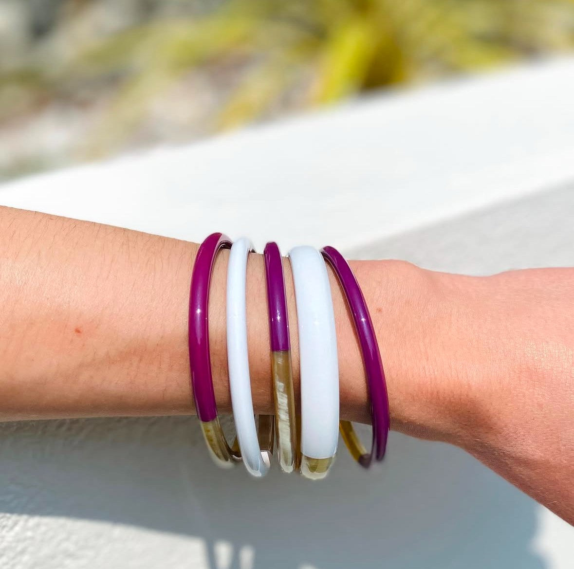 ATELIER1811 Combo Joncs Joe Prune Blanc et Billy Blanc