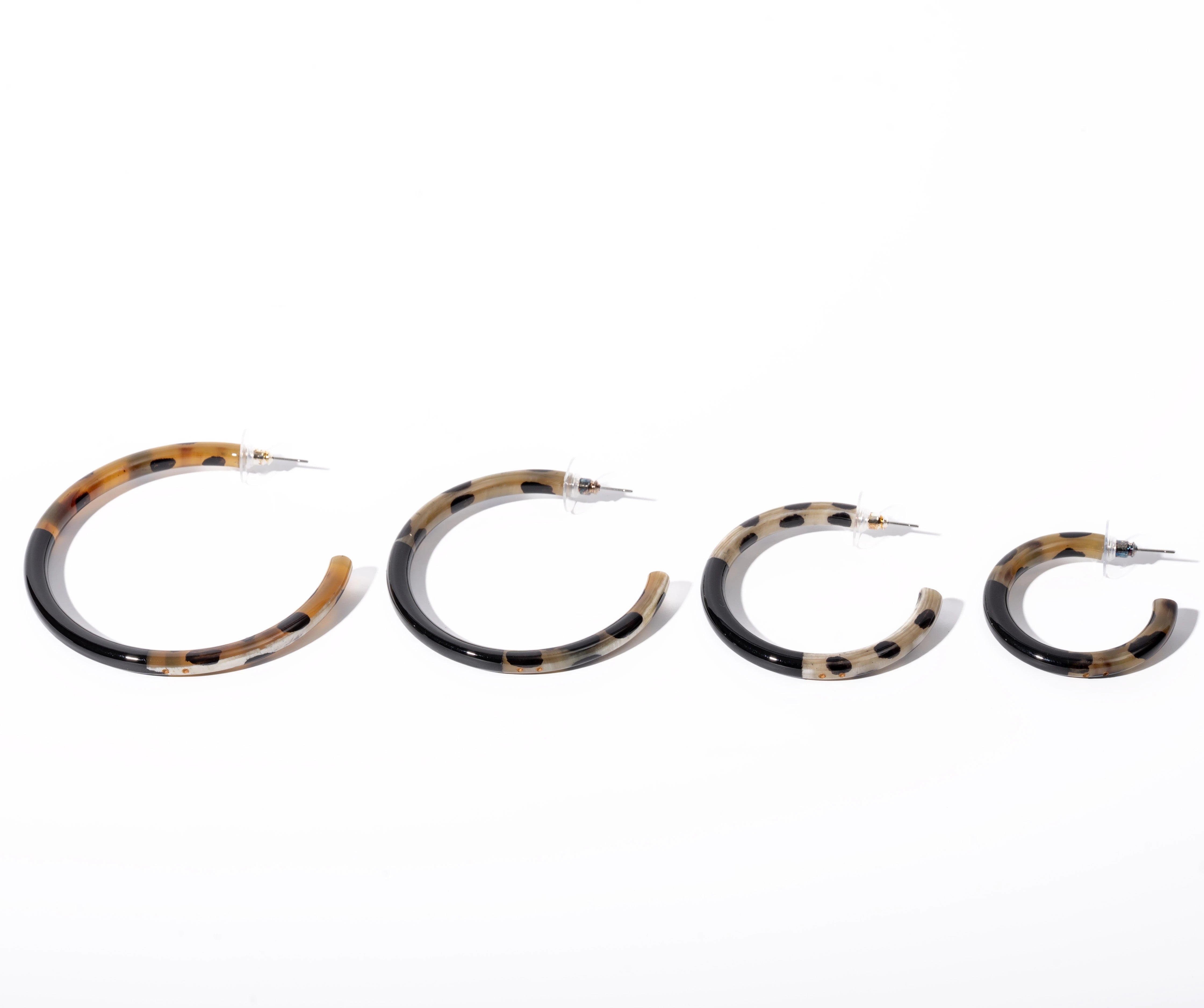 ATELIER1811 Créoles Kathleen Leopard Noire (4 tailles)