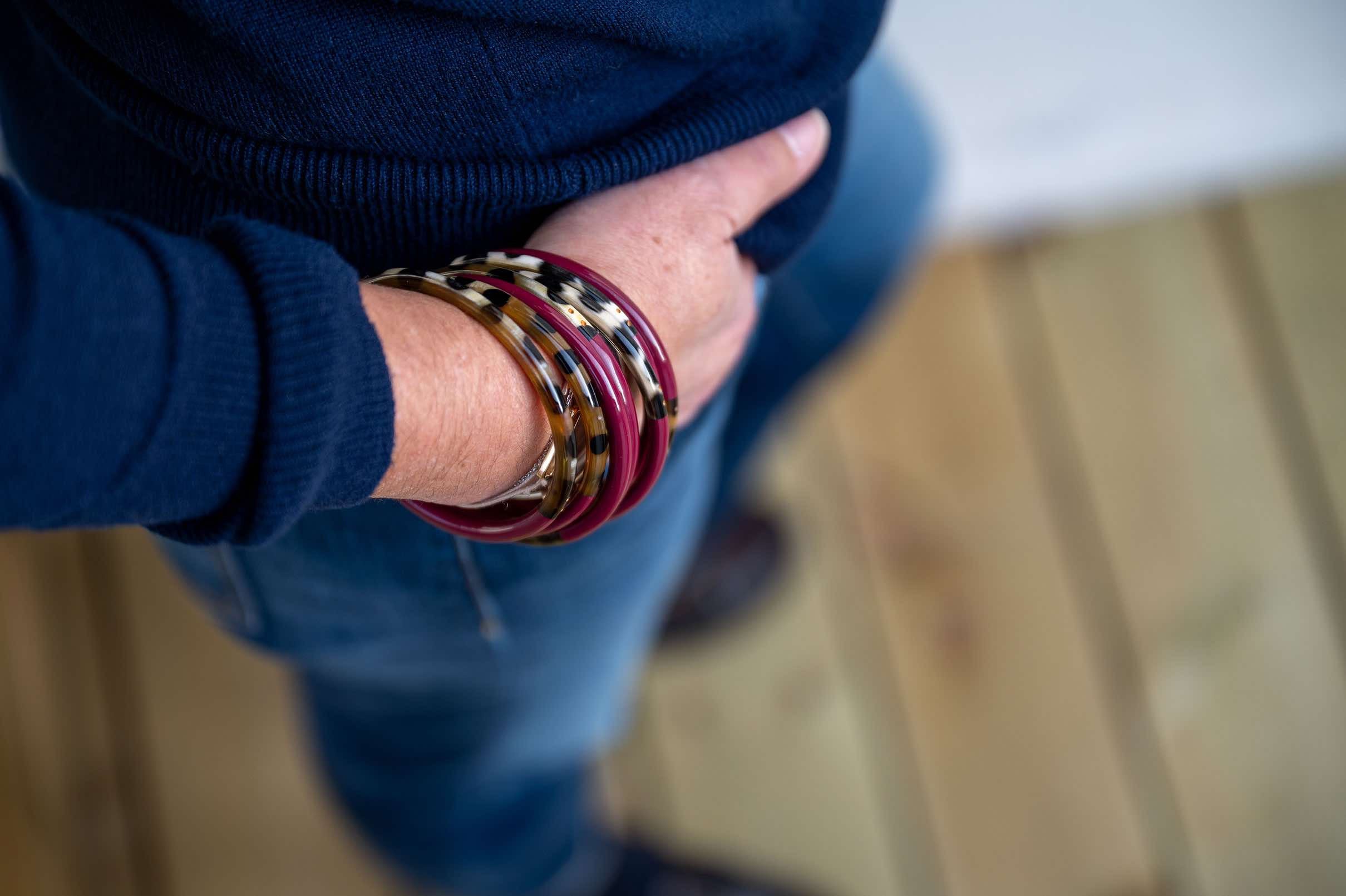 ATELIER1811 Joncs Joe Leopard Lie De Vin