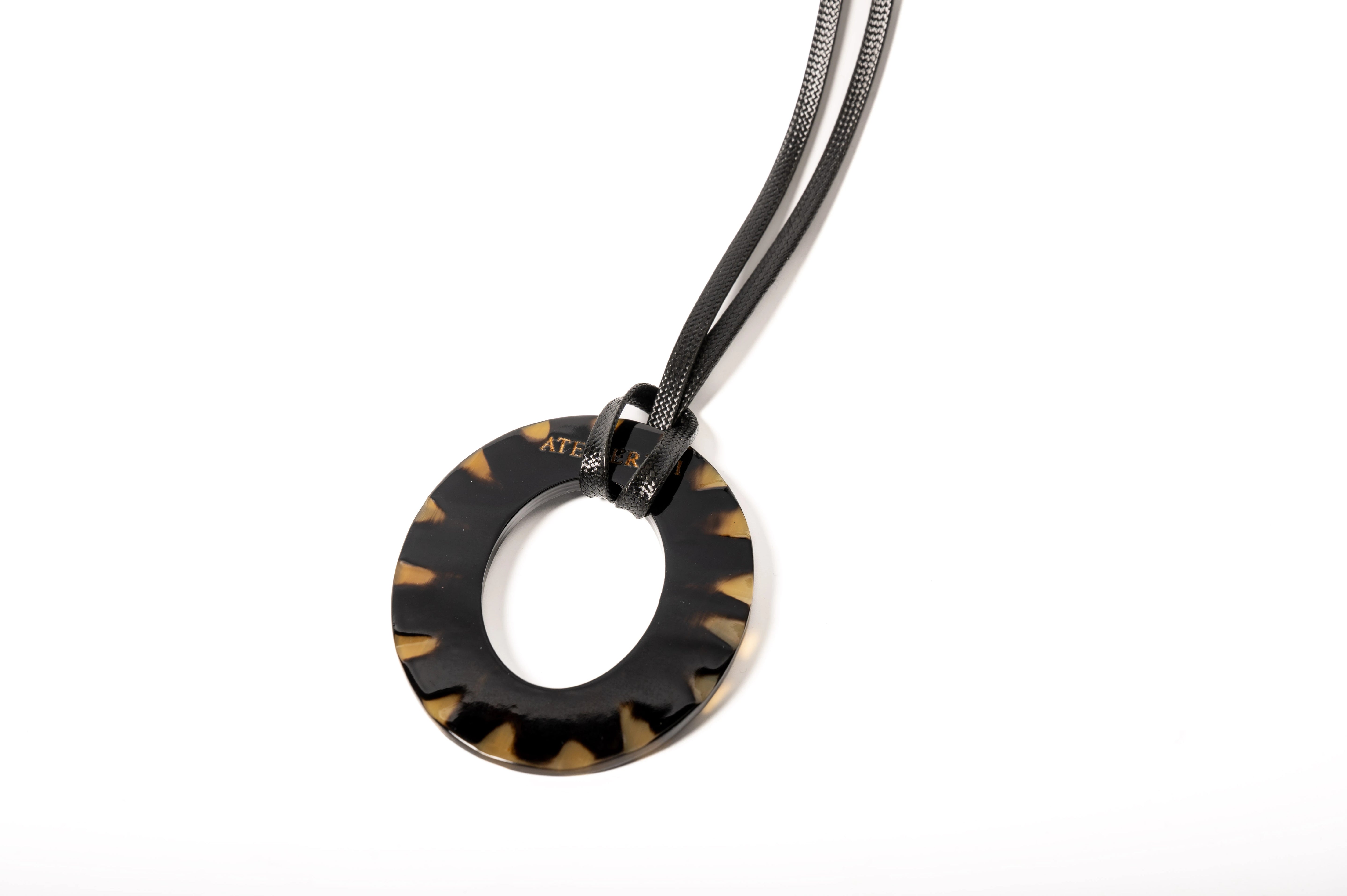 ATELIER1811 Pendentif Colette Naturel Noir & Blanc