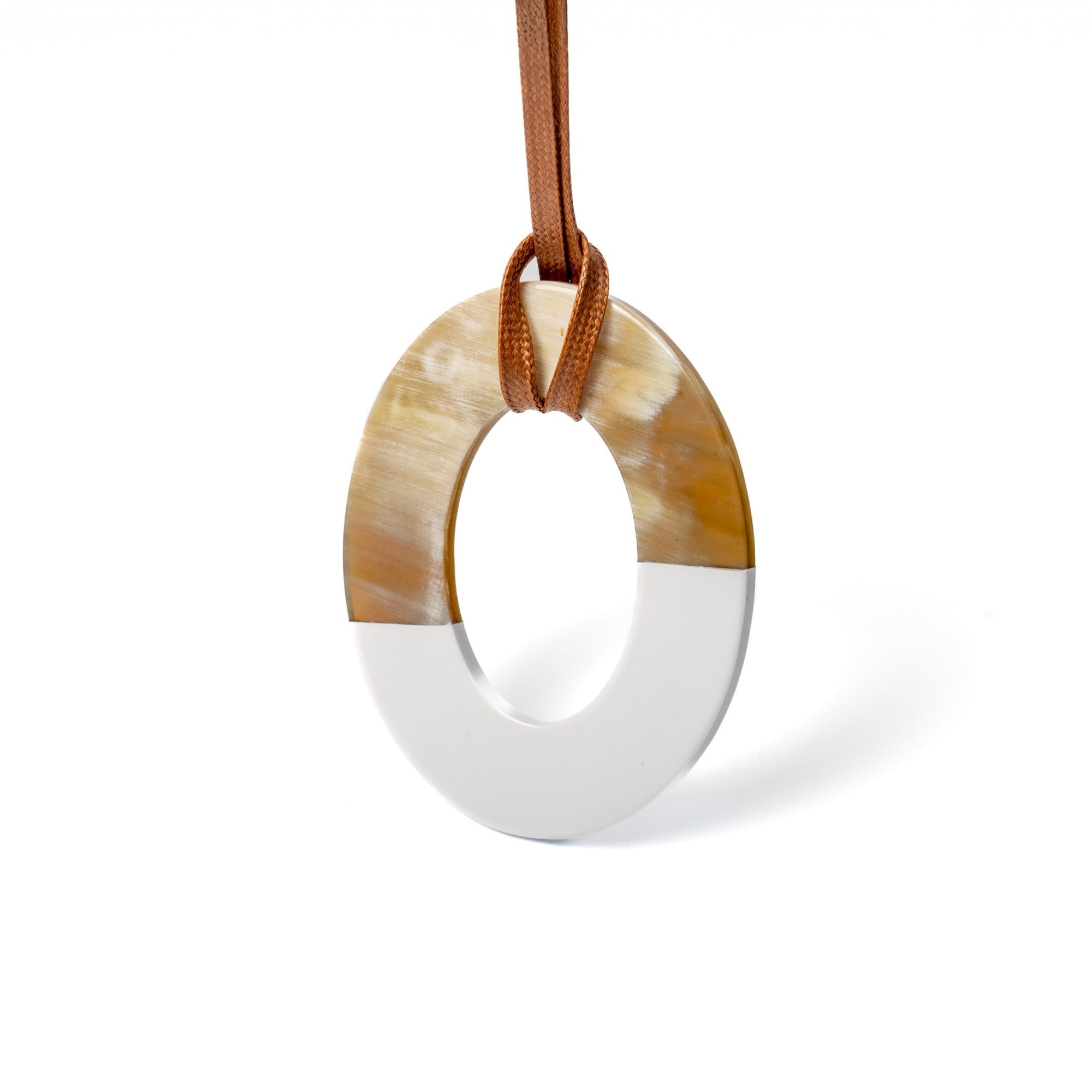 ATELIER1811 Pendentif Ovale BLANCHE