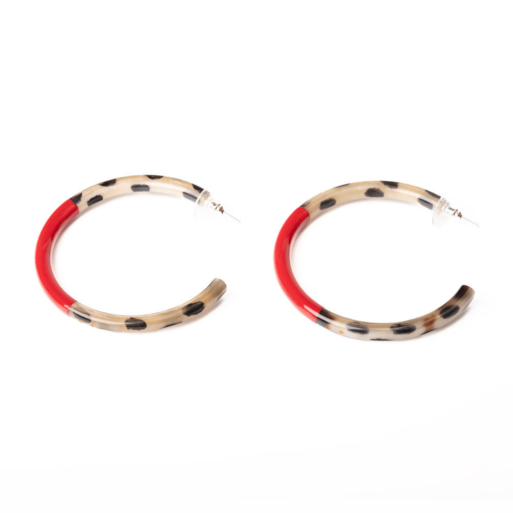 ATELIER1811 créoles Kathleen Léopard & Rouge