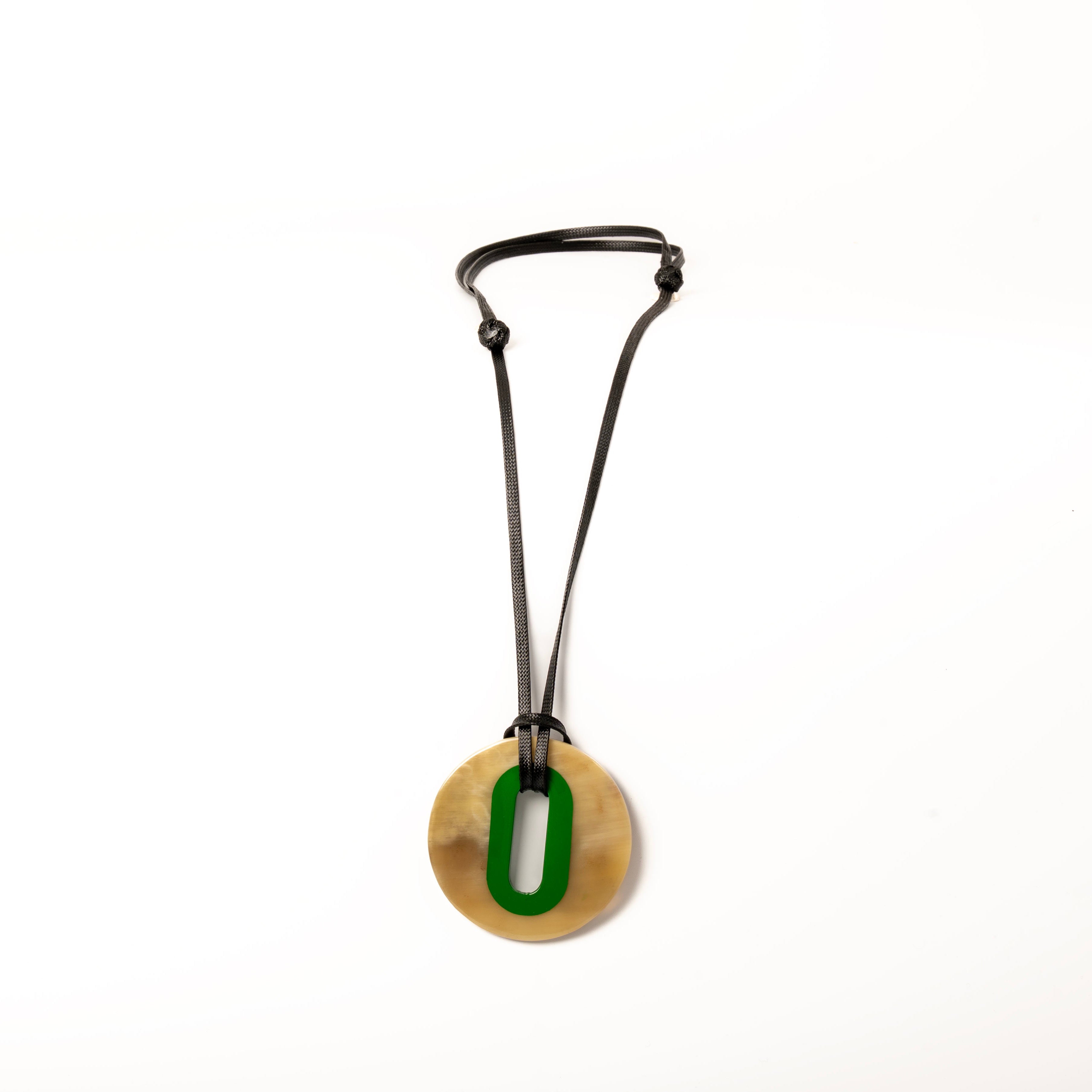 Pendentif Alice Corne Claire Vert