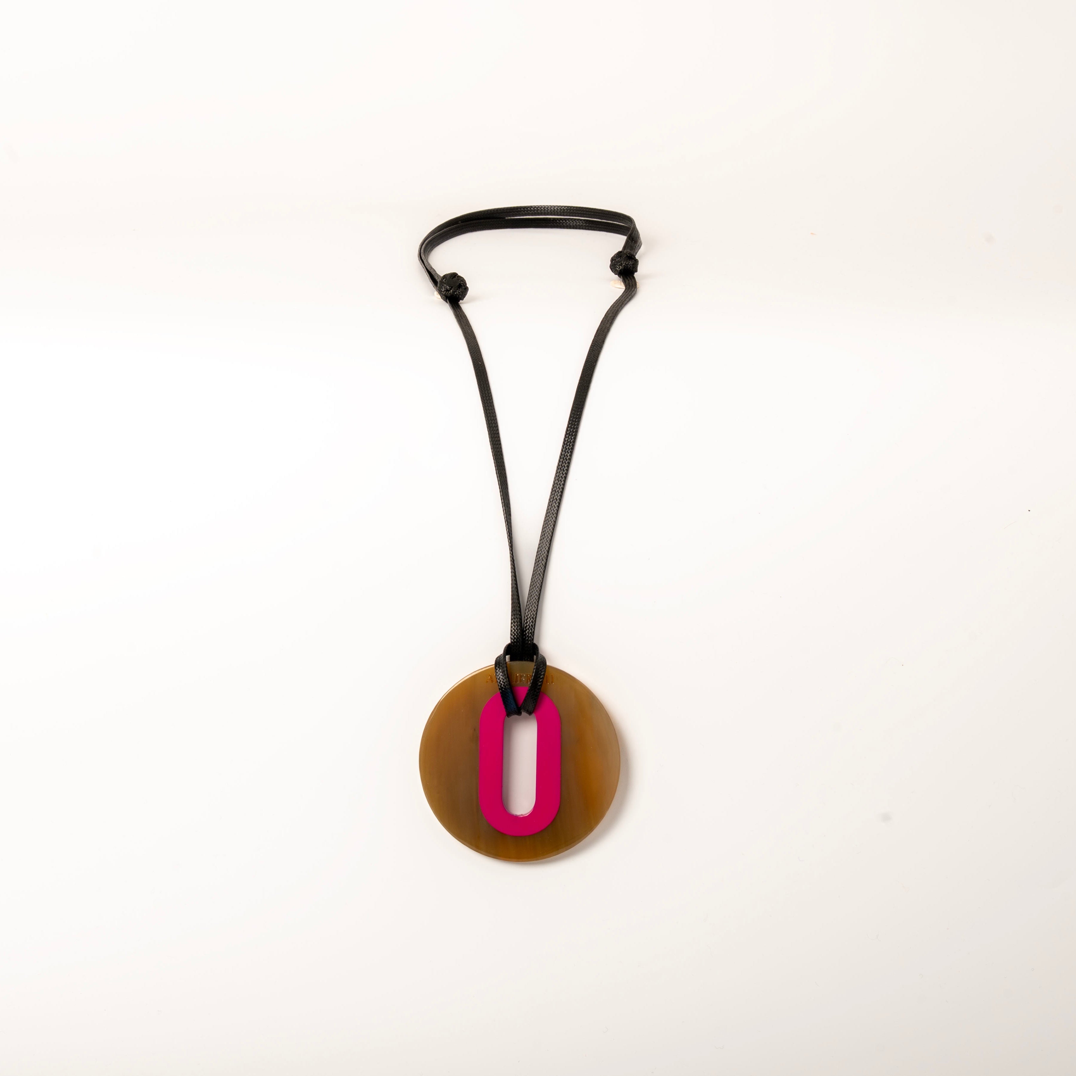 Pendentif Alice Corne Claire Rose