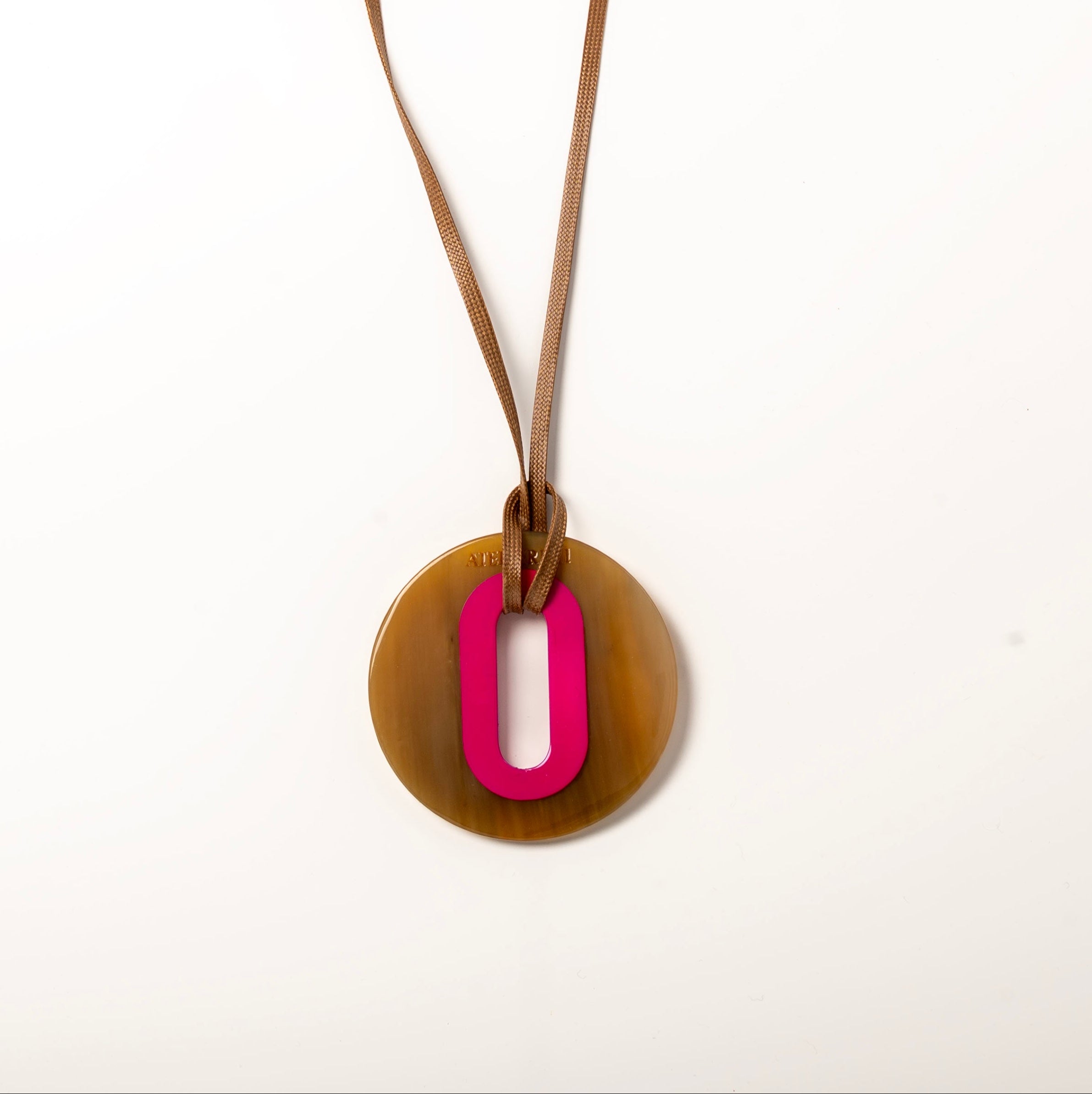 Pendentif Alice Corne Claire Rose