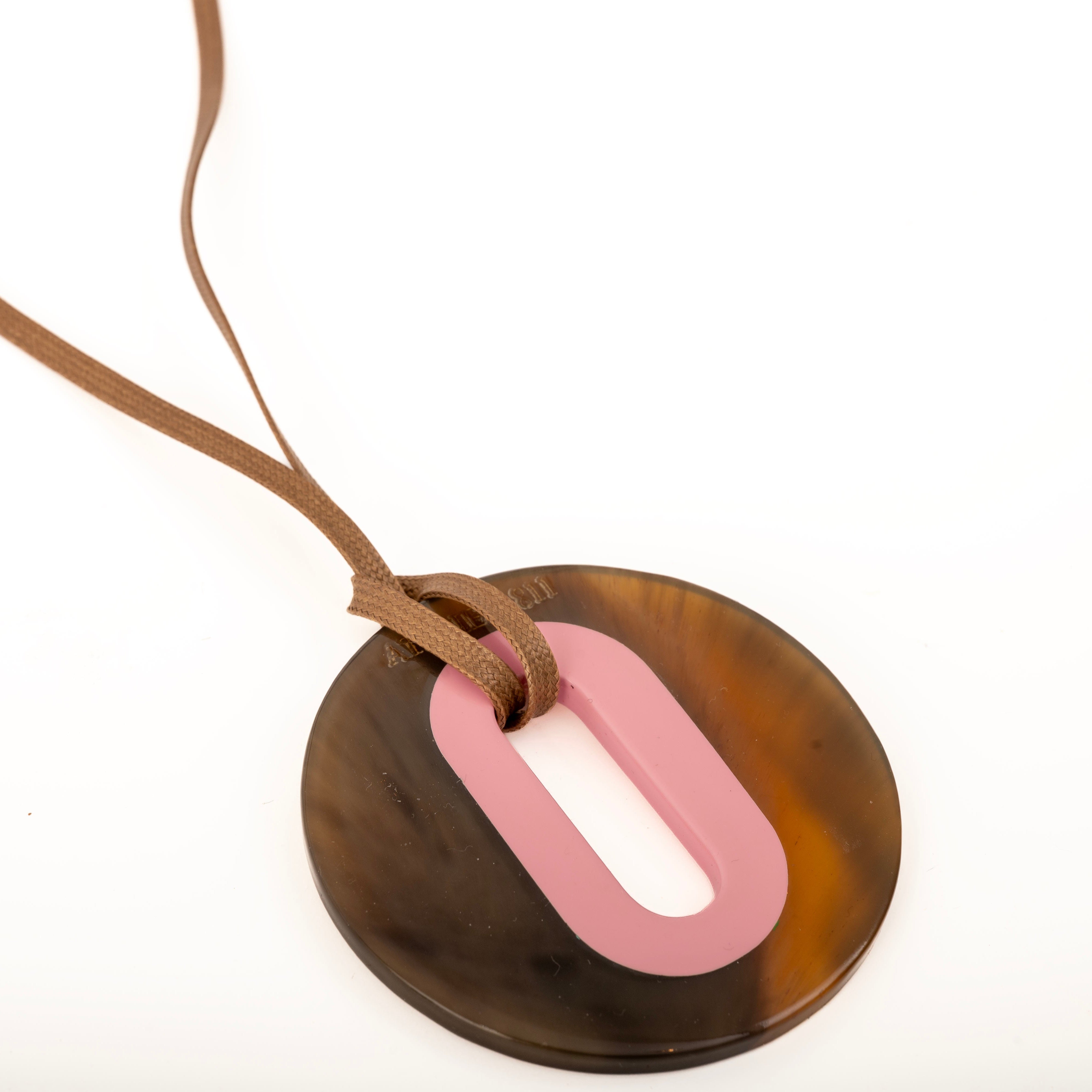 Pendentif Alice Corne Brune Chamallow