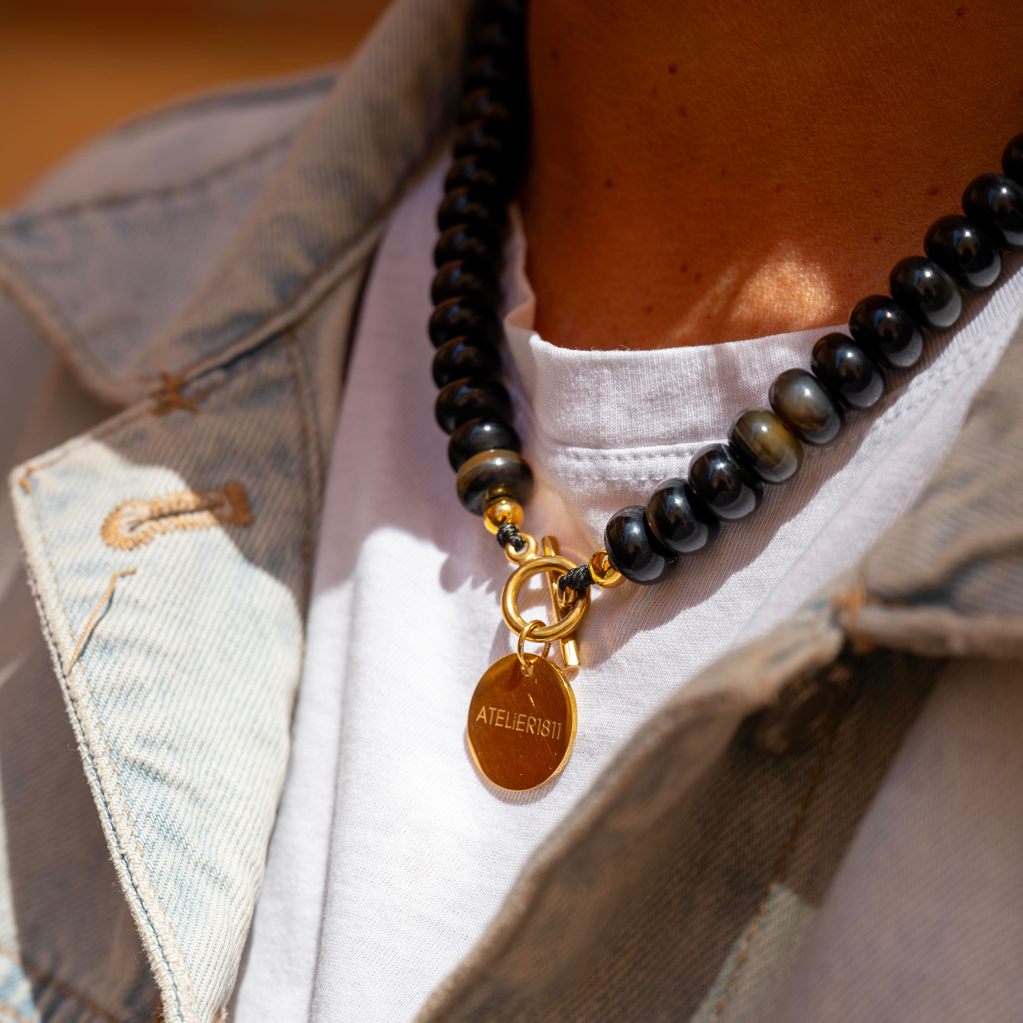 Collier SOFIA Corne Brune