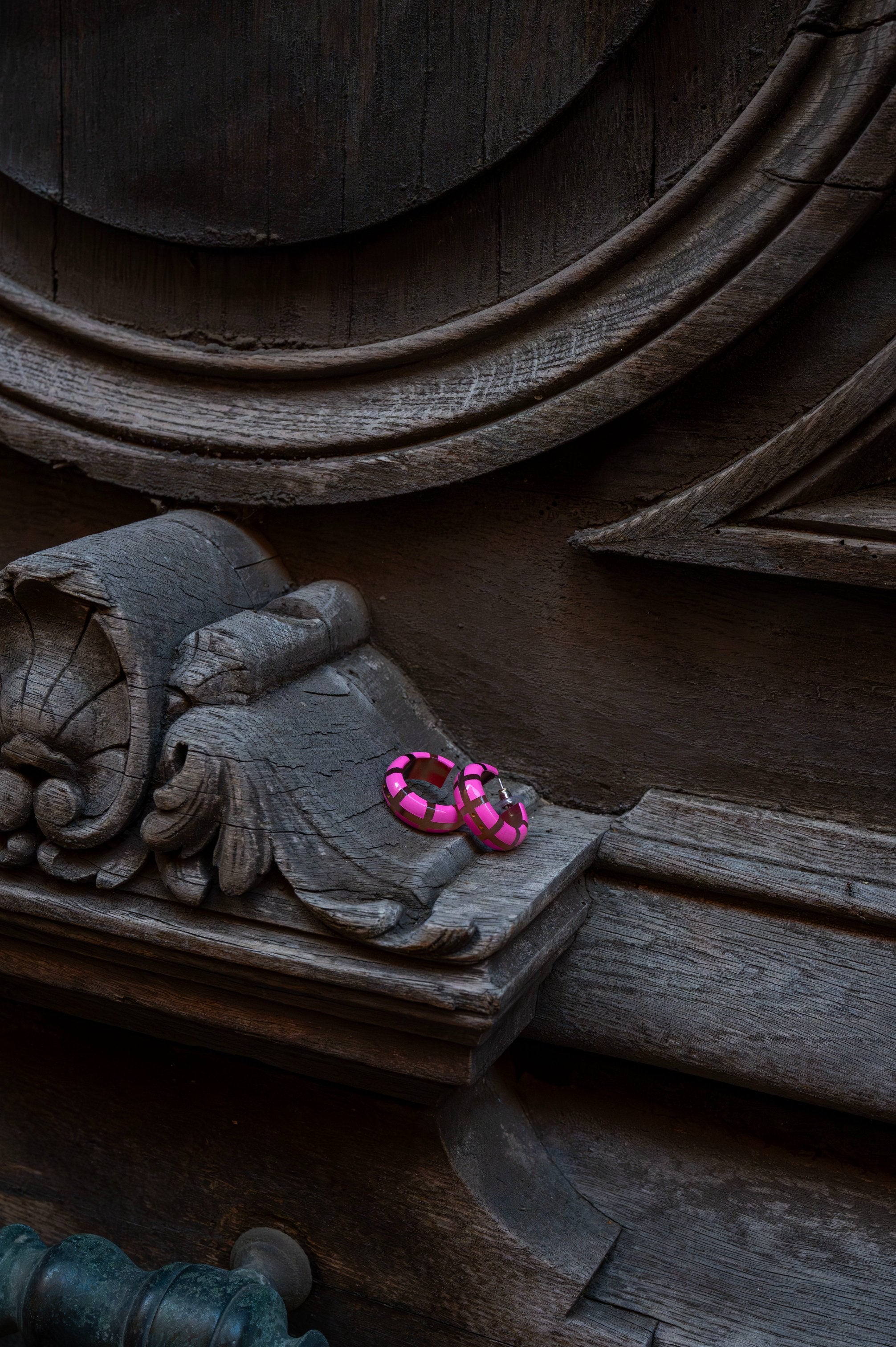 Créoles CLOTHILDE Rose Fluo