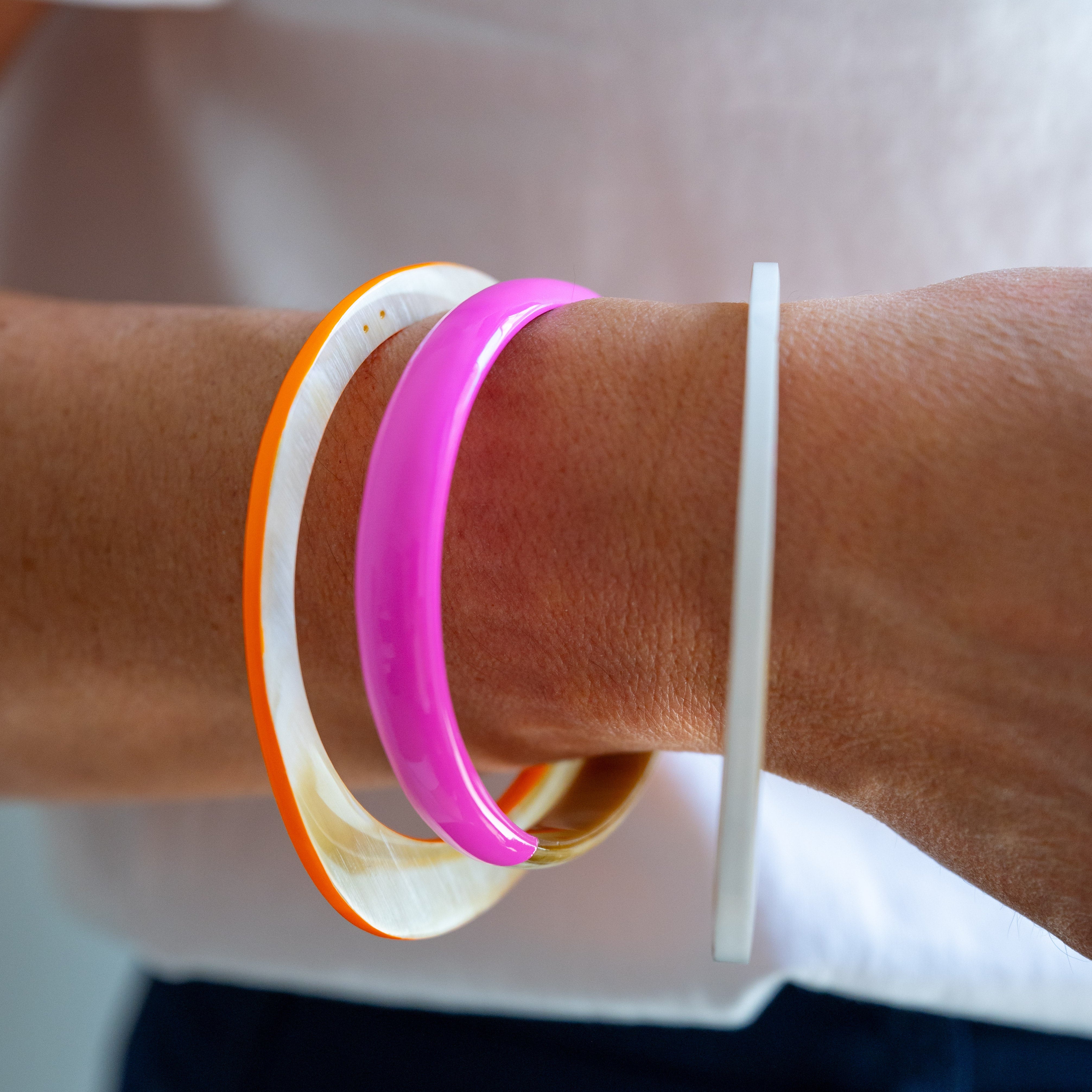Bracelet BEN tranche Orange Fluo