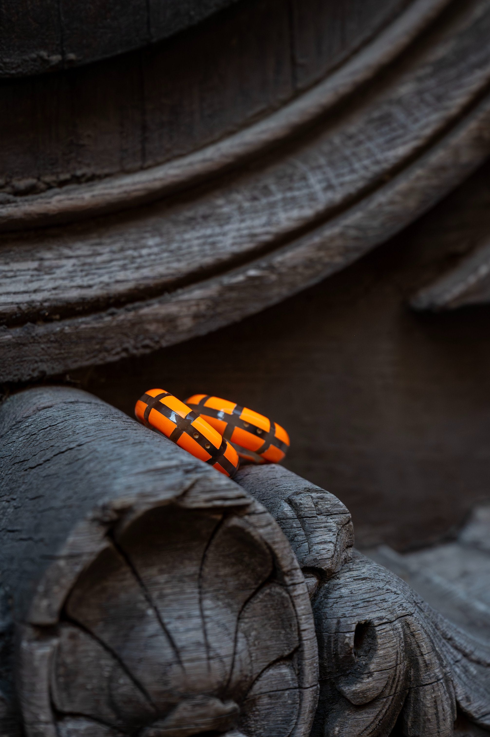 Créoles CLOTHILDE Orange Fluo
