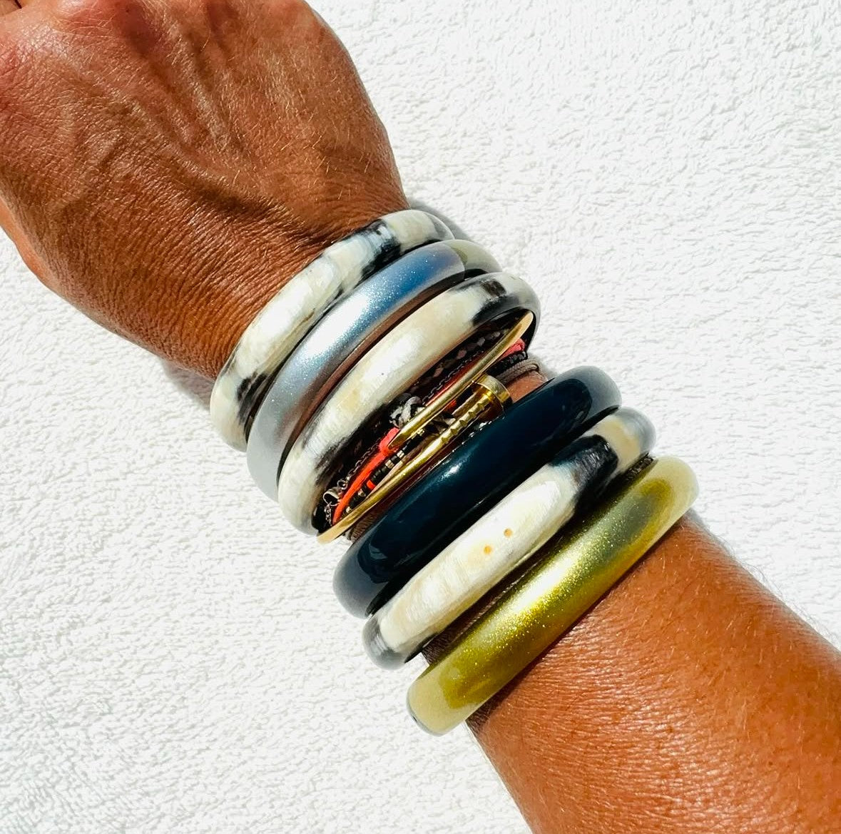 TELIER1811  Combo Billy naturel Brun argent Noir et Doré