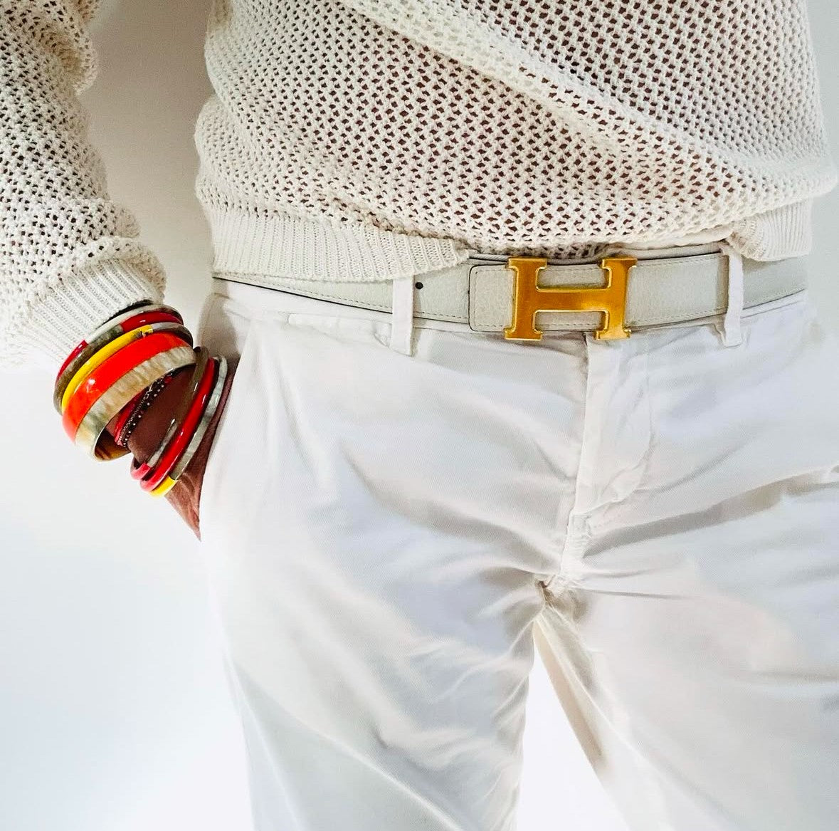 ATELIER1811  Combo Bradley Orange et Joncs Joe Orange Jaune 