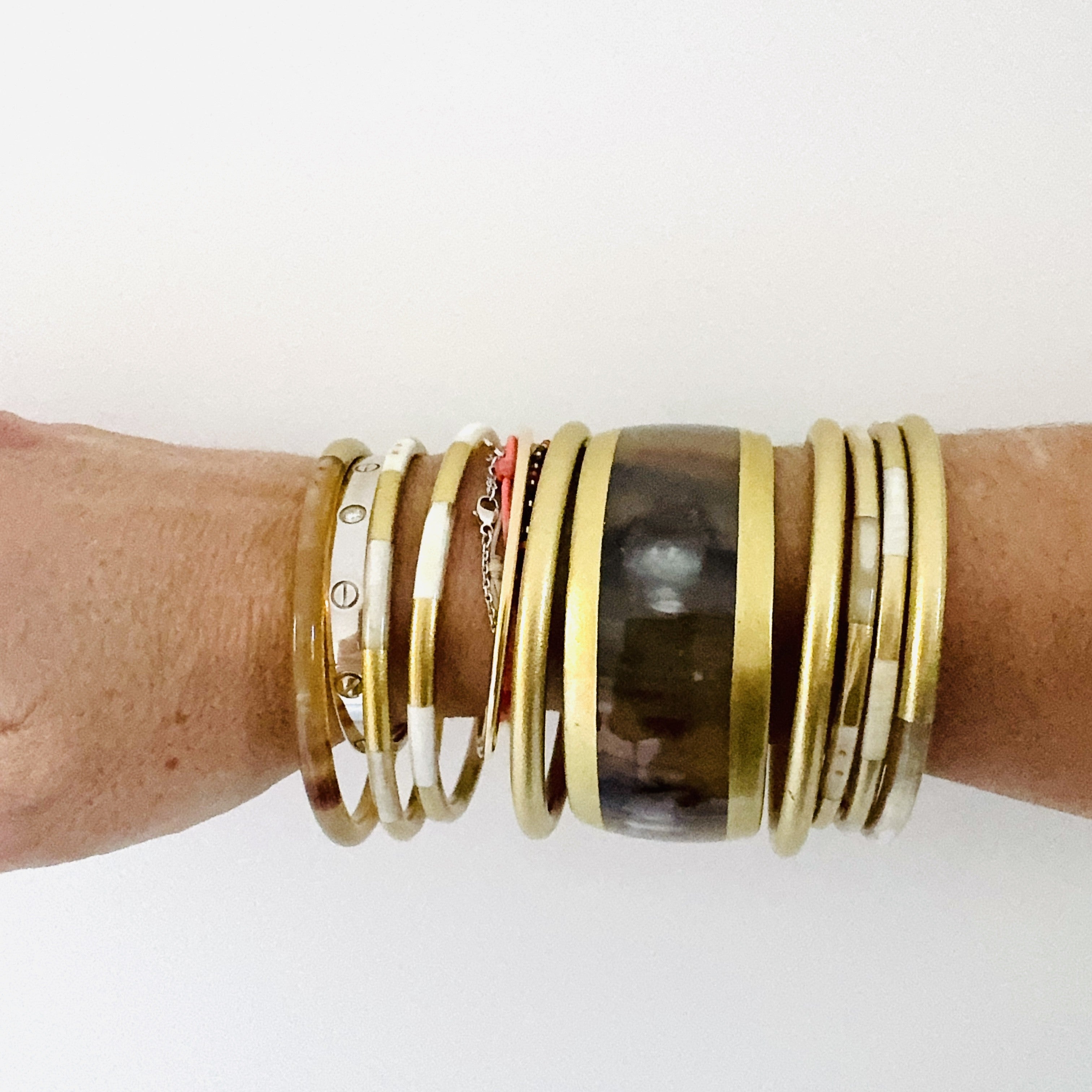 ATELIER1811 Combo Joncs Joe Doré rayé doré et Balthazar Doré 