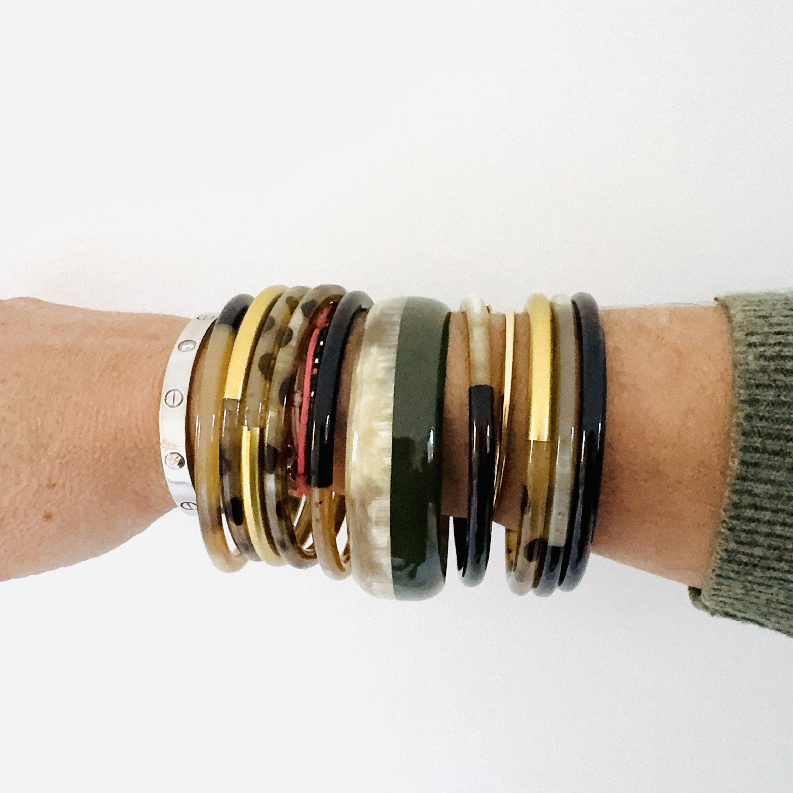 ATELIER1811 Combo Joncs Joe Noir Leopard Dore et Bradley kaki 