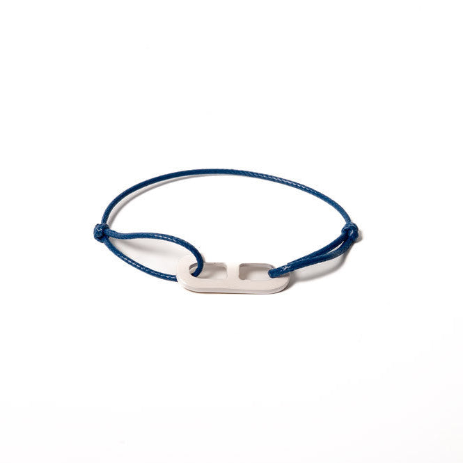 ATELIER1811  Maillon Martin Blanc sur lien denim