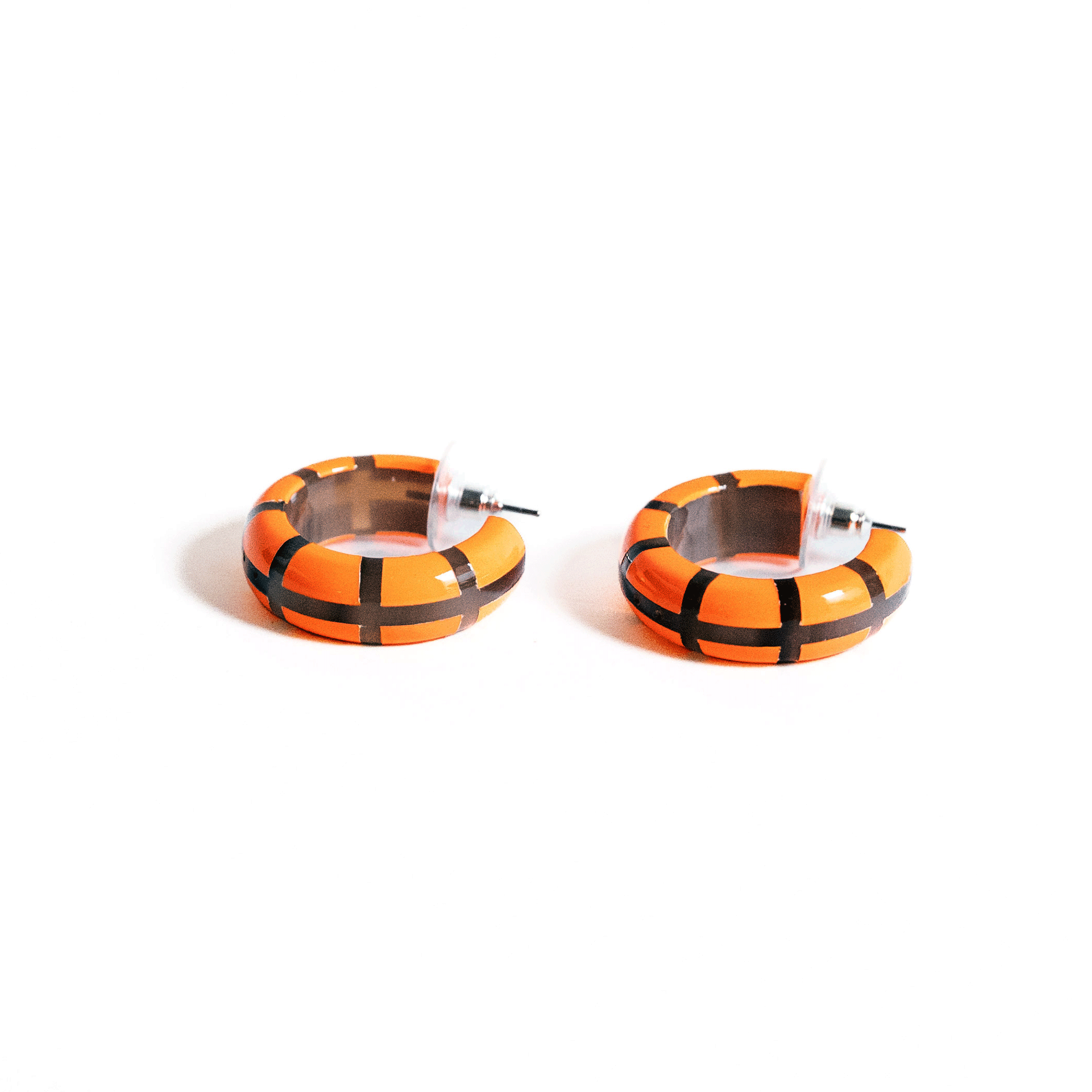 Créoles CLOTHILDE Orange Fluo