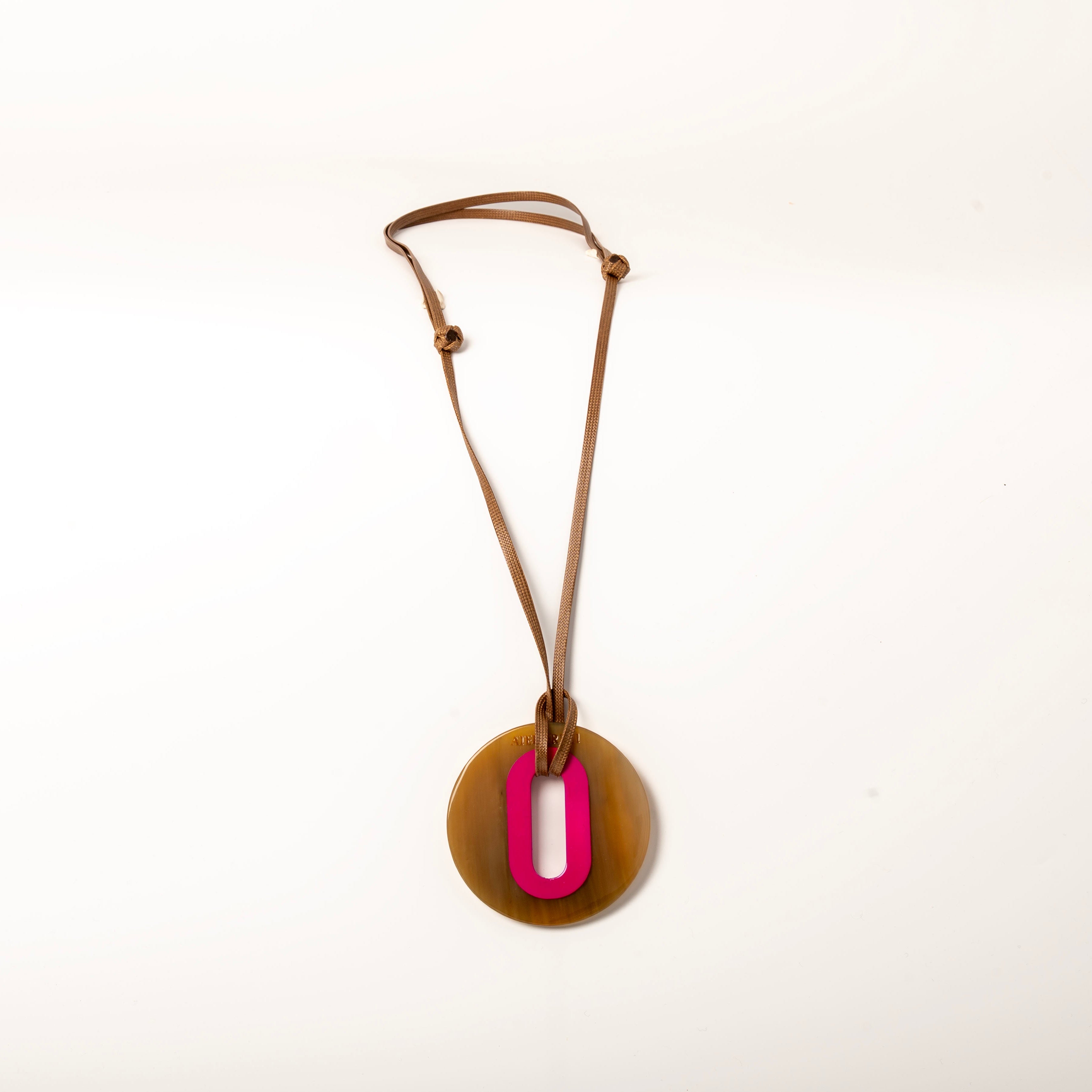 Pendentif Alice Corne Claire Rose