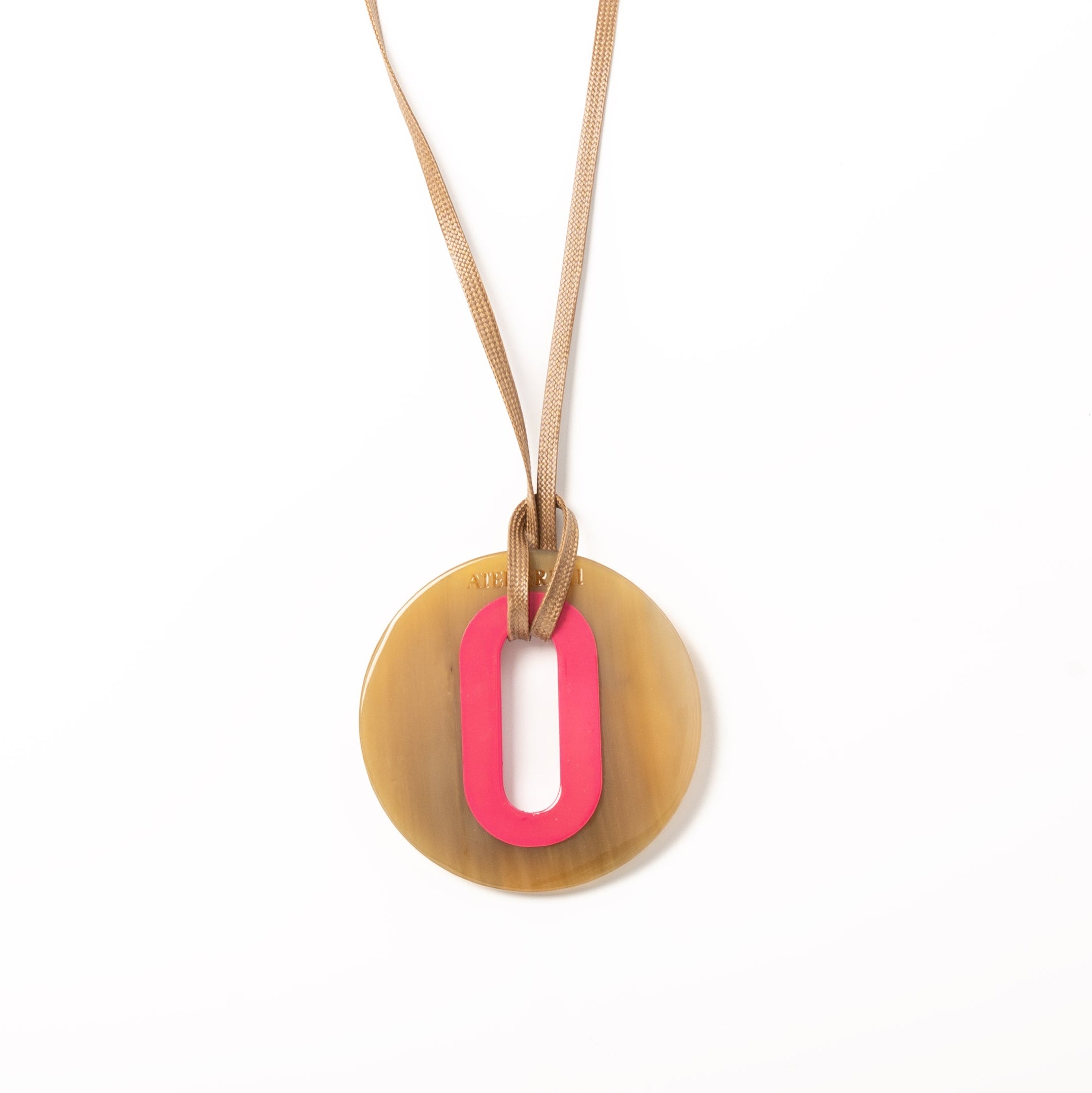 Pendentif Alice Corne Claire Rose