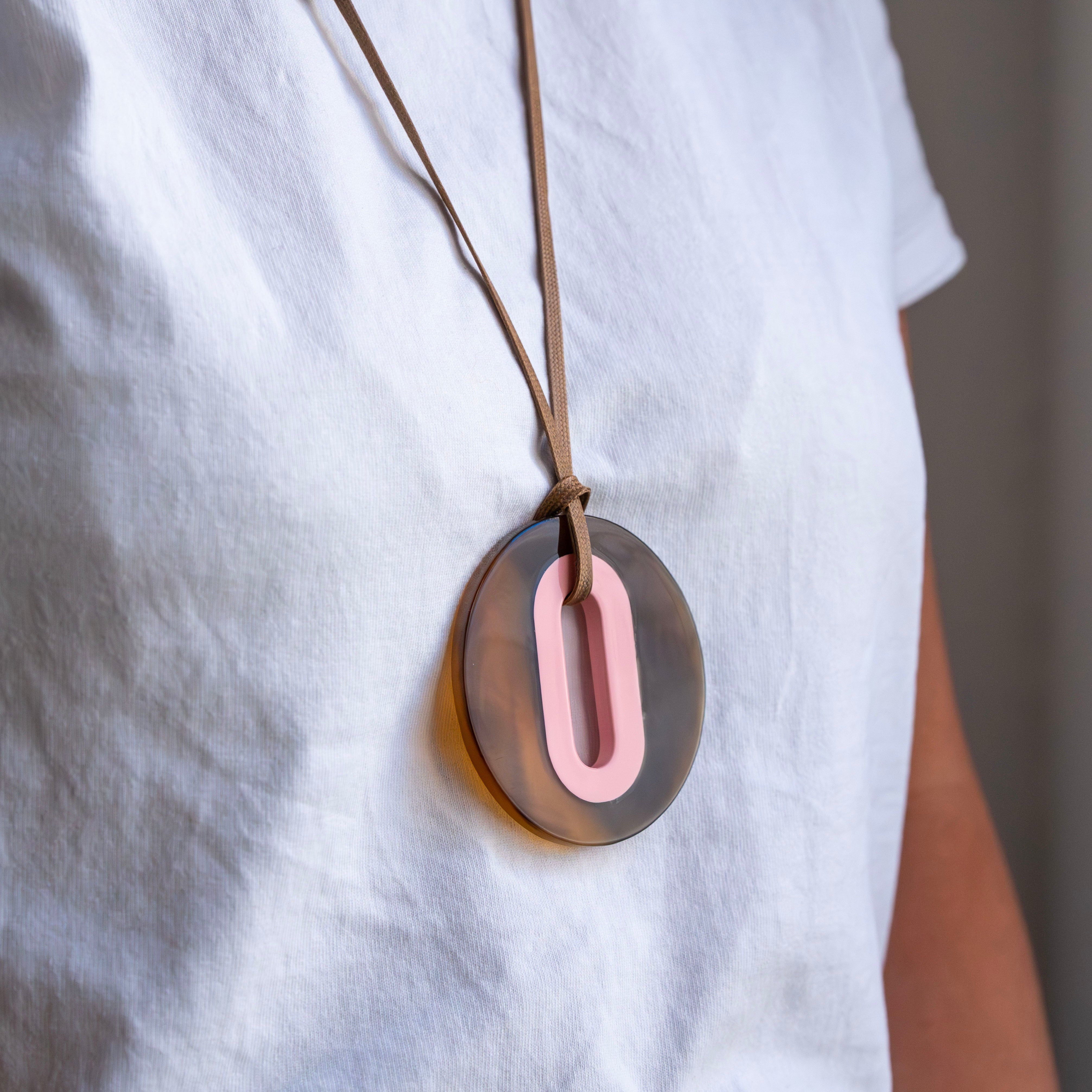 Pendentif Alice Corne Brune Chamallow