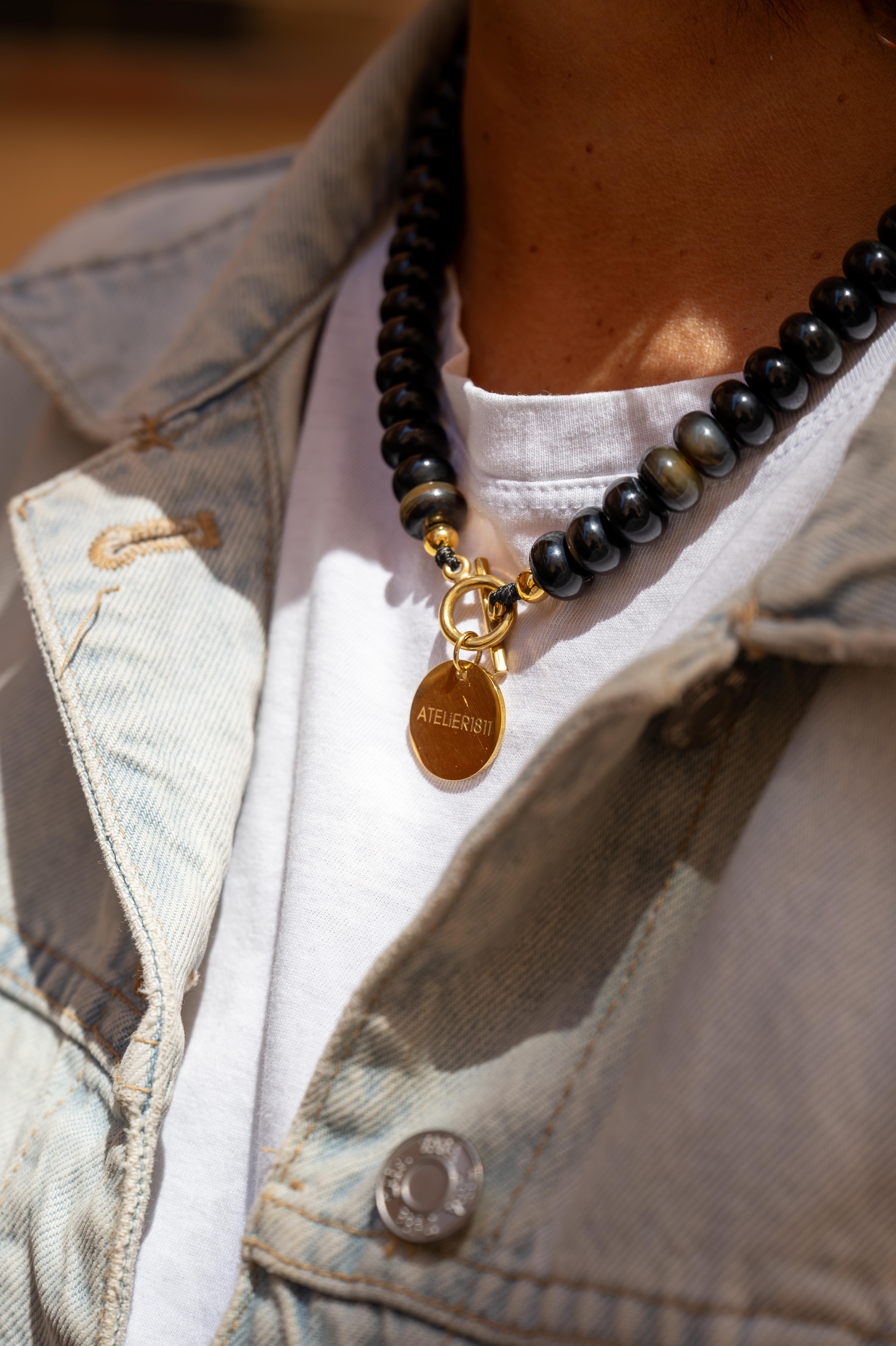 Collier SOFIA Corne Brune