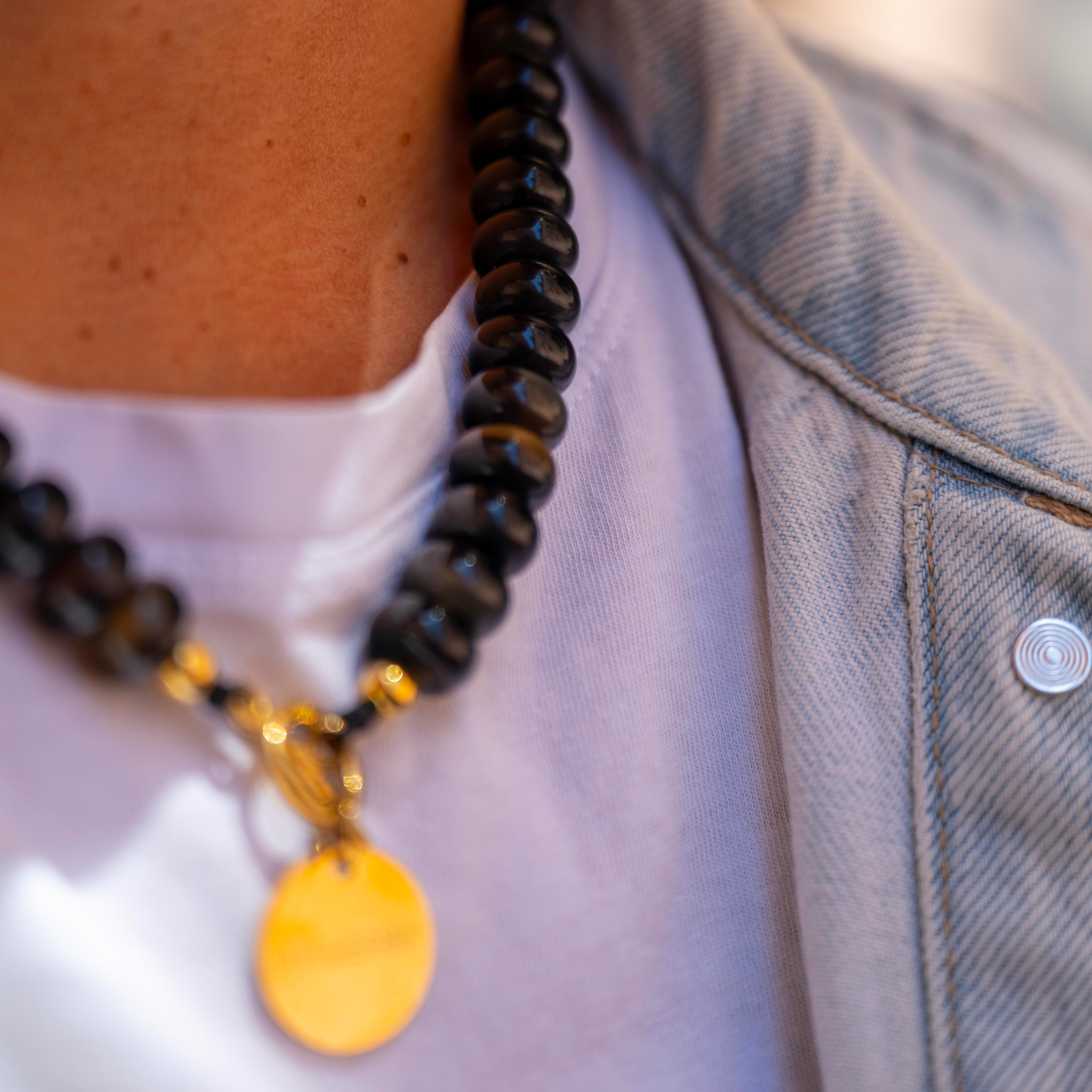 Collier SOFIA Corne Brune